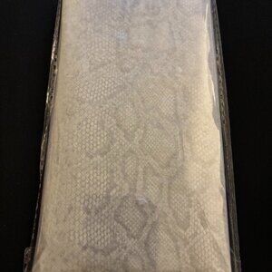 Gray snake skin (imitation) checkbook 4" x5 1/2" NWOT Never used